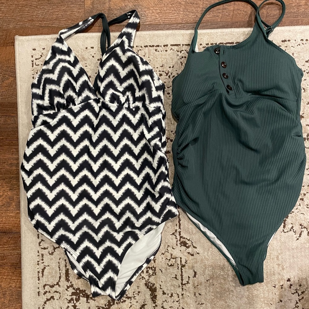 2 maternity swim suits. Minimal wear .